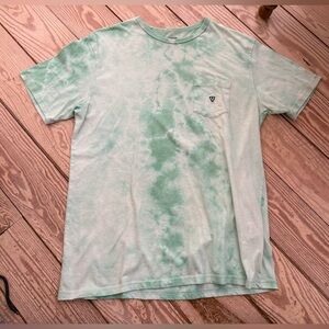 Vissla Free Range T-shirt in jade heather tie-dye size L